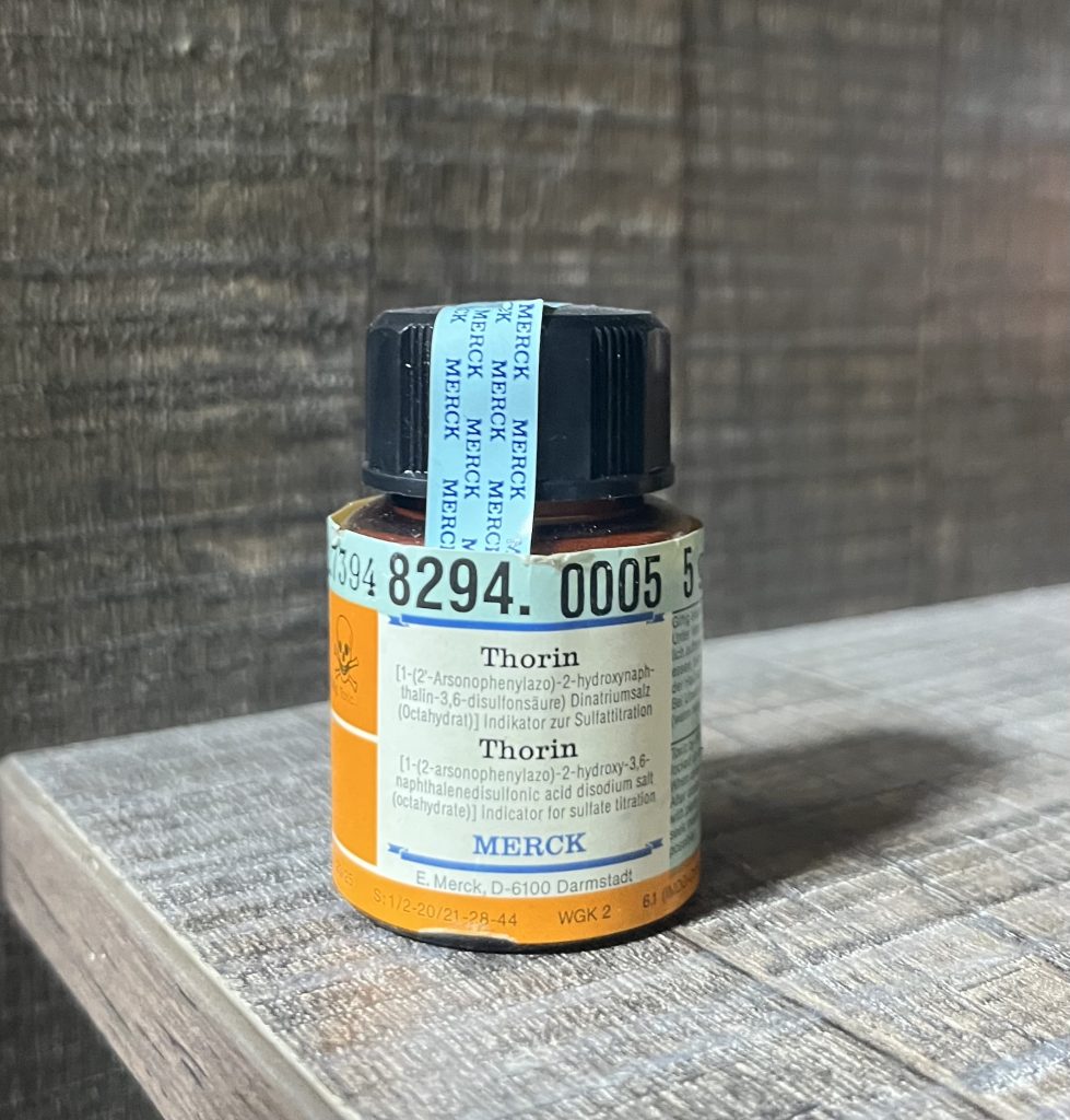 Thorin (octahydrate) indicator for sulfate titration